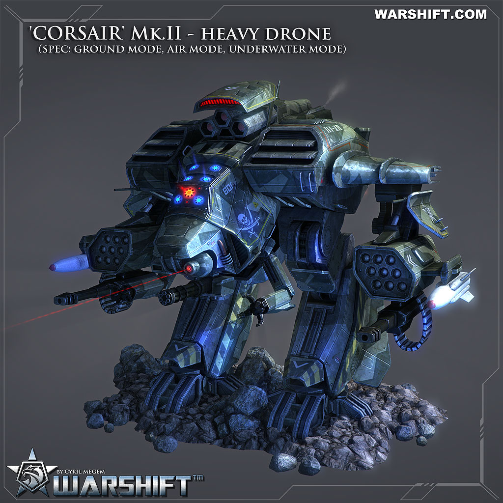 WARSHIFT 'CORSAIR' Mk.II - Heavy Drone, Mech, Combat avatar