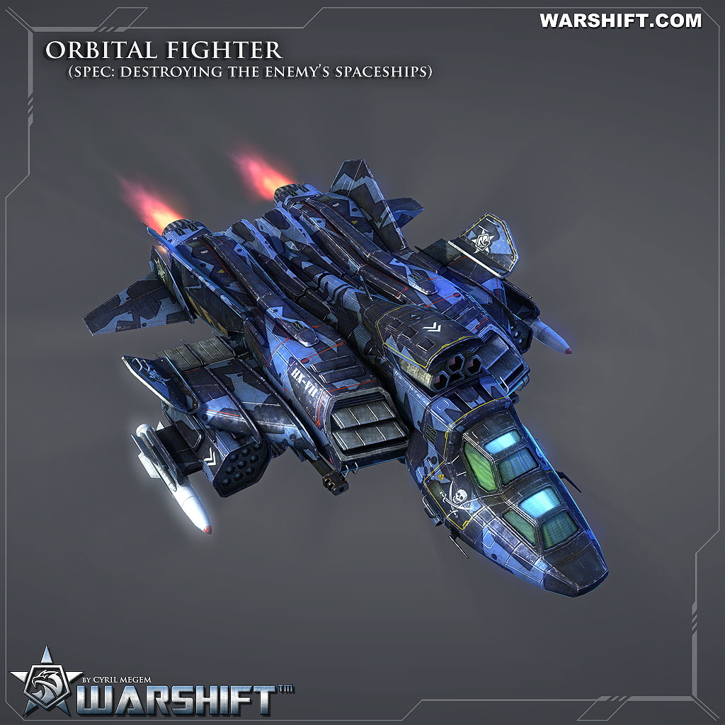 WARSHIFT Orbital Fighter - spacecraft which belongs to the fighter-interceptors class and is intended to fly on orbits of planets.
