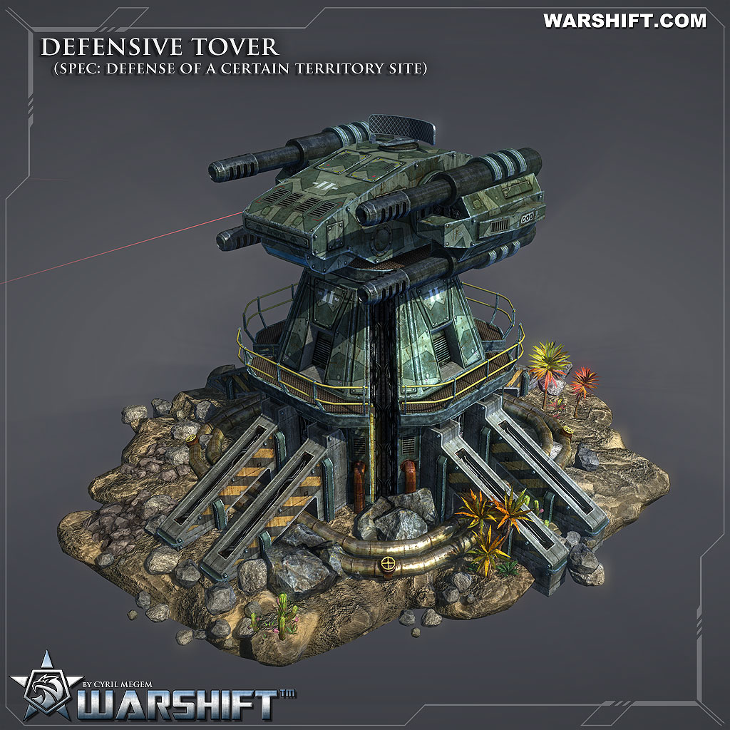 WARSHIFT Defensive Tower - Defense of buildings or certain area