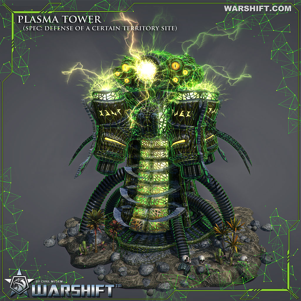 WARSHIFT Alien Plasma Tower - Defense of a certain territory site.