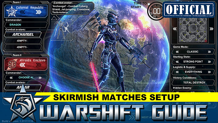 WARSHIFT Official tutorial: Skirmish matches setup video guide